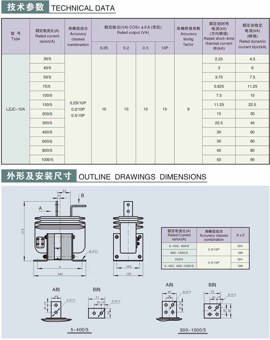 LZJC-10(A)型电流互感器